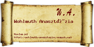 Wohlmuth Anasztázia névjegykártya